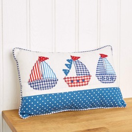 Simply Make Cushion Kit - Boats Stitch Pillow Cover Tapestry Craft Making Kit, Embroidery Sewing Kit Ideal For Adults And Older Children Kids, Add Cushion To Sofa Decor At Home Or Kitchen Chair