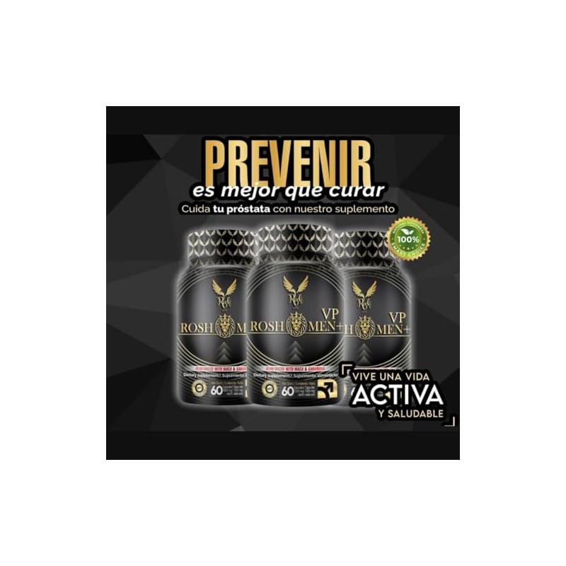 Rosh Men Salud Próstata Ingredientes Naturales Multivitaminico Hombre Cuidado Prostata