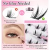 Manga Lash Clusters, 100Pcs Self-Adhesive Fairy Eyelash Clusters 7-10MM, Wispy