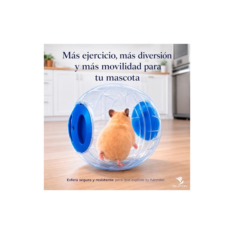 SEAFON Esfera para Hamster De 12 cm, Plástico Resistente a