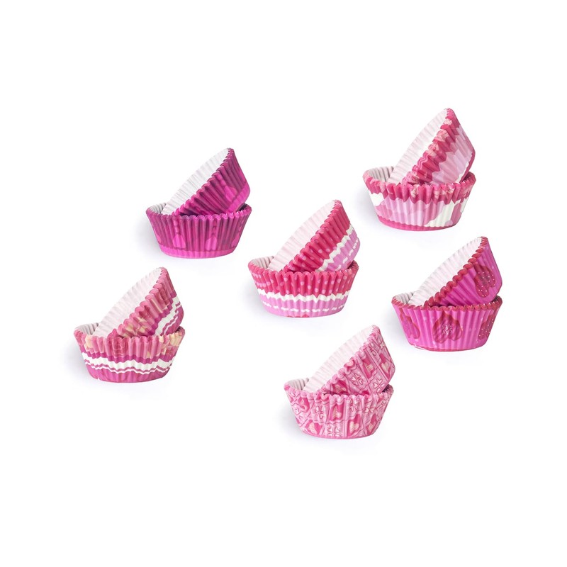 qiqee Valentine Cupcake Liners 300PCS Muffin Liners 6 Designs Birthday