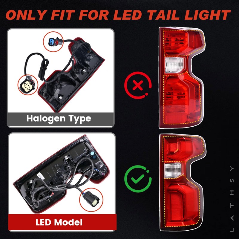 LED Tail Light Compatible With 2019-2023 Chevy Silverado 1500 Right