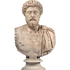 H10782 Marcus Aurelius Bust Marble Head Emperor Philosophy Cardboard Cutout Standup Standee