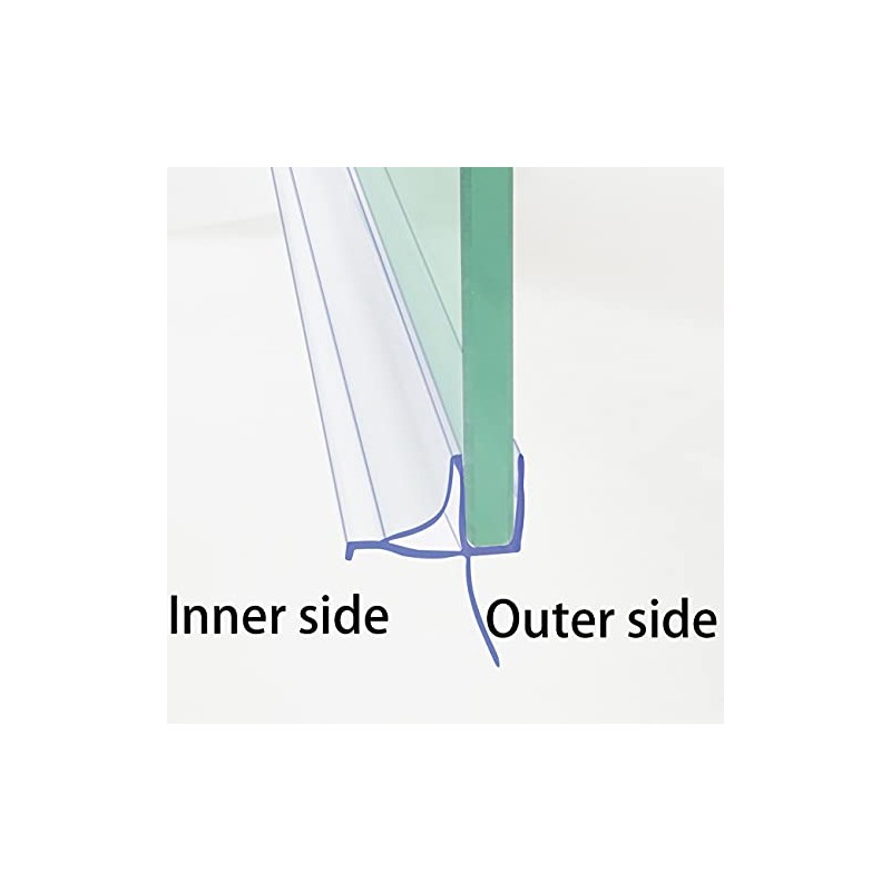 Frameless Shower Door Bottom Seal Shower Sweep with Drip Rail