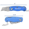 Sheffield 12116 Mini Utility Knife, Quick-Change Razor Blades Mechanism, Folding