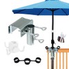TUIBEIDAMAI Parasol Holder, Balcony Railing, Adjustable, Space-Saving Parasol Holder, Balcony,