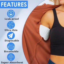 Underarm Sweat Pads - DELTAWELL PREMIUM QUALITY Fight Hyperhidrosis for Men and Women Comfortable, Non Visible, Extra Adhesive, Disposable Dress Guards/Shields, Non Sweat Armpit Protection