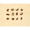 Pebaro 20800 Brass Pyrography Wood Burning Stamp - 12 Pieces