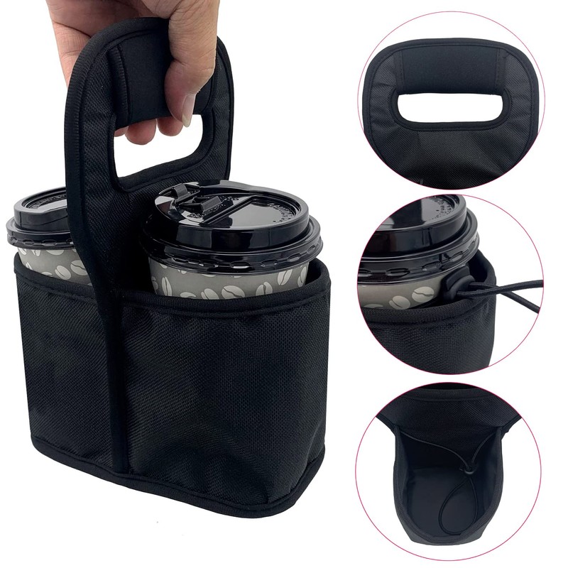 KOSTOO Portable Drink Carrier and Reusable Coffee Cup Holder for