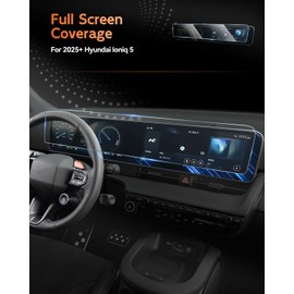 CDEFG For 2025 2026 Hyundai Ioniq 5 /Ioniq 5 N Screen Protector - 12.3 Inch All-in-One 9H HD Tempered Glass - Ioniq 5 /Ioniq 5 N (SE, SEL, Limited, XRT) Touchscreen Accessories