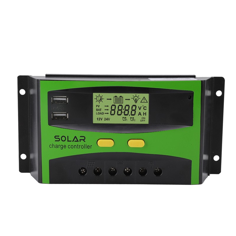 12V/24V PWM Solar Controller Dual USB Double Button Operation Solar
