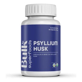 Suplemento Alimenticio en Cápsulas a Base de Psyllium Husk Orgánico 60 Cápsulas De 500 Mg Bulk Superfoods Sin Gluten
