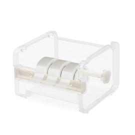 Seimeinoki Tape Cutter, Transparent, Tape Stand, Holds Multiple Tapes, Tape Dispenser, Masking Tape Cutter, Crafts, Tape Cutter, School / Office Use, Stationery Tools, Compatible with Tapes up to 3.0