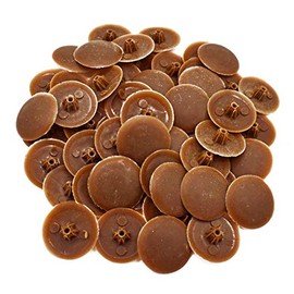 Snap-On Bifix Cover Caps to Use with Phillips Ph2 & Pozidrive Pz2 Pozi Screws - Pack of 50 Biffix Covers : Teak Brown