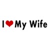 i Love My Wife STICKER DECAL VINYL BUMPER DÉCOR CAR
