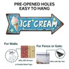 Ice Cream Embossed Metal Sign - Vintage Diner Ice Cream