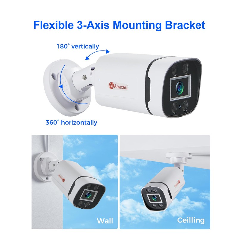Aiwixen 1080P Wired Security Camera, Add-on CCTV Cam for Surveillance