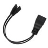 Dual IEC320 C7 to C20 Cord Universal Y Power Splitter