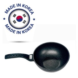|Made in Korea| 11" 5 Layer Marble Coating Wok Non-Stick Cooking Frying Pan Pot