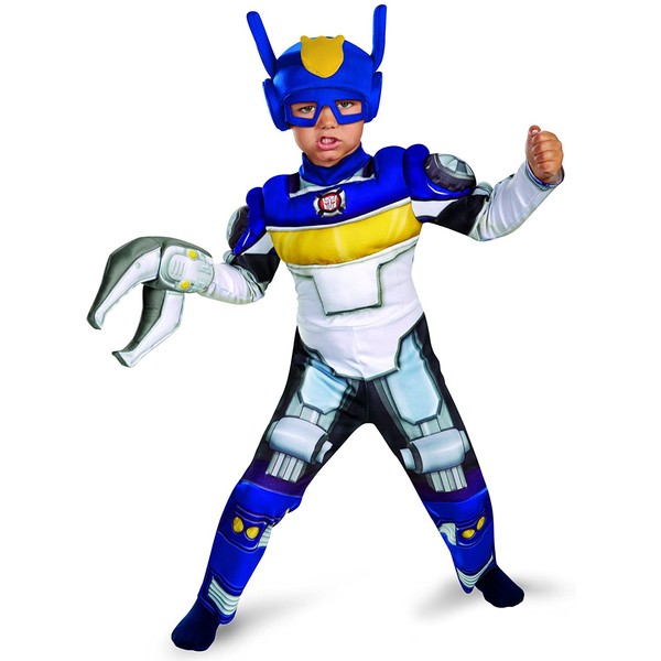 Boy's Transformers Chase Rescue Bots Toddler Muscle Costume, 3T-4T