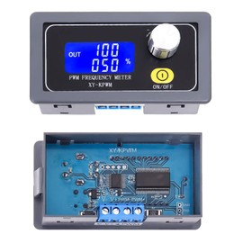 MiOYOOW PWM Frequency Generator, 1-Channel 1Hz-150KHz Adjustable Pulse Duty Cycle Function Generator, Square Wave Signal Generator Module with LCD Display and Rotary Switch