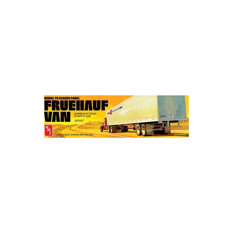 AMT Fruehauf 40' Beaded Van Trailer 1:25 Scale Model Kit