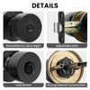 Haidms 1 Pack Matte Black Door Knobs Interior, Privacy Door