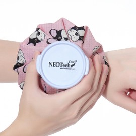 NEOtech Care Ice Bag - Cool Bag with Screw Lid - Reusable Refillable Bag - Pink Bulldog - 12 cm