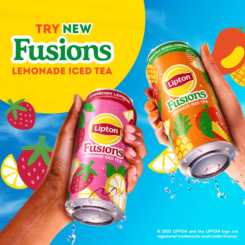 Lipton Fusions, Pineapple Mango Lemonade Iced Tea, 16 Fl Oz