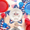 24 PCS Independence Day Star Shaped Placemats Set, 12" x