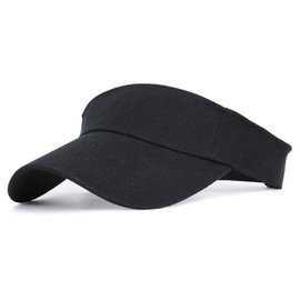 HRXYYCX 4-10 Years Kids Sun Visor Hat for Boys Girls Summer Sport Beach Cap Adjustable Golf Tennis Sun Visor Cap Black