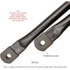 33.5"/85cm Garden Swing Replacement Bars, Bronze Metal Round Rods for