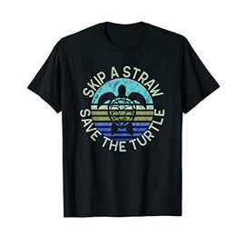 Skip a Straw Save a Turtle Vintage T-Shirt