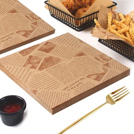 IBLUELOVER 120Sheets Greaseproof Paper Food Wrap Paper Sandwich Wrappers Deli Paper Air Fryer Liners Oil Proof Baking Wrapping Paper for BBQ Pizza Bread Sandwiches Burgers, French Fries