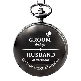 Udaney Groom Engraved Pocket Watch from Bride -Wedding Gifts