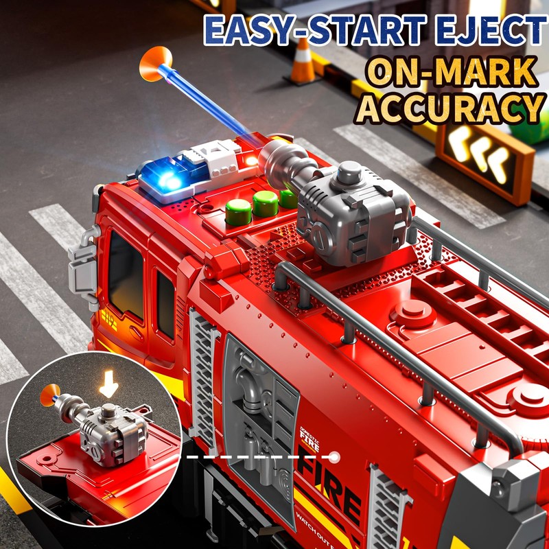 Firetruck Toys 3-5 Years Old, Fire Truck Car Carrier Toy