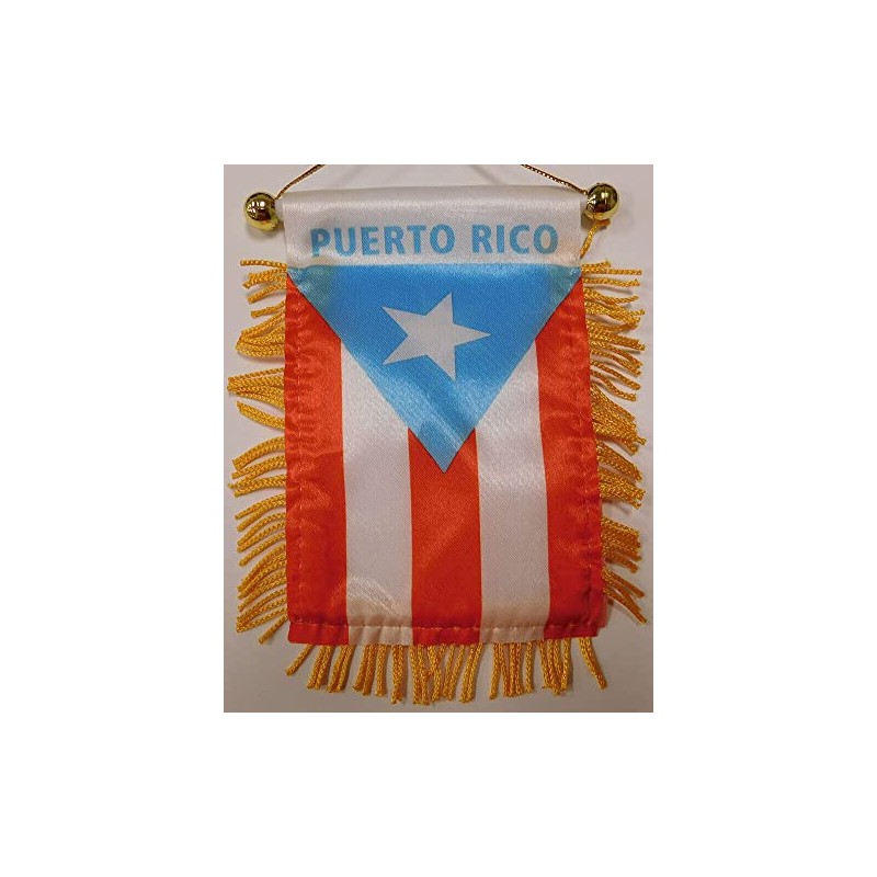 Puerto Rico Light Blue 4"x6" Mini Window Banner Flag