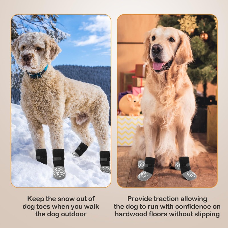 MBTWZ Non-Slip Dog Socks Prevent Licking Paws,Grippy Socks for Senior