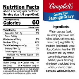 Campbell's Country Style Sausage Gravy, 13.8 Oz Can