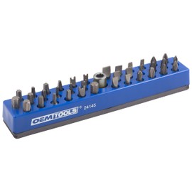 OEMTOOLS 24145 36 Piece Magnetic Hex Bit Holder, Hex Bit Organizers, Magnetic Organizer Mounts to Metal Surfaces, Non Marring Hex Bit Storage, Blue