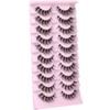 False Eyelashes Clear Band Natural Lashes Wispy Cat Eye 15mm