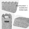 Toilet Paper Storage Basket,Handmade Woven Scalloped Baskets for Bathroom Organizer
