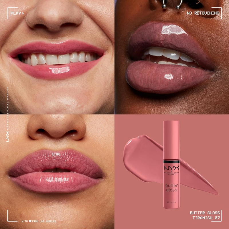 NYX PROFESSIONAL MAKEUP - Butter Gloss, tiramisú, 0.27 onzas