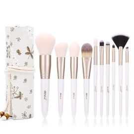 MSQ Makeup Brushes, Set of 10, Professional Makeup Brushes, Cheek Brushes, Makeup Brushes, Eyeshadow Brushes, Face Brushes, Rich Ultra Fine Bristles, Storage Box Included, Convenient to Carry, Makeup