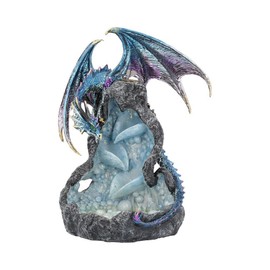 Nemesis Now Dragons Intrigue Backflow - Quemador de Incienso (21,5 cm), Color Azul