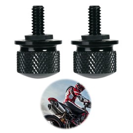 tiyiyok Pack of 2 Motorcycle Aluminium Seat Screw, Seat Bolt, Bench Bolt, Motorcycle Seat Attachment, Billet Chrome Motorcycle Seat Black, for Harley Davidson Models (1/4"-20 Thread, Black)
