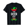 The Deer Elf Christmas Deer Lovers Funny Xmas T-Shirt