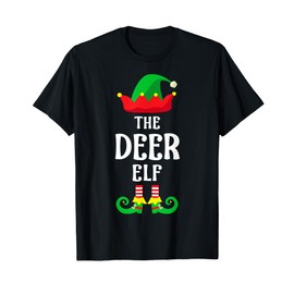 The Deer Elf Christmas Deer Lovers Funny Xmas T-Shirt