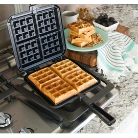 NordicWare 15040 Cast Aluminum Stovetop Belgium Waffle Iron