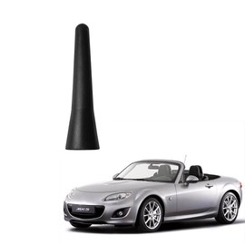 Antena corta compatible con Ford Mustang 2010-2024 y Mazda MX-5 Miata NC ND 2010-2024 | Negro 2.5 pulgadas | Mini antena de radio de reemplazo directo | Antena para Carro